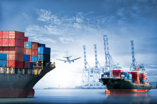 logistik und transport von international container schiff un 1