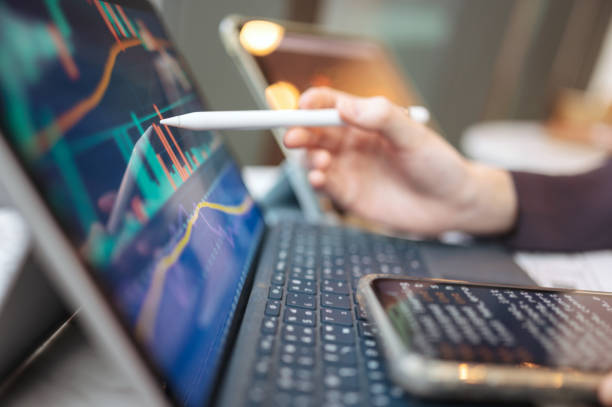 robot processes the signal for opening or closing the order to buy and sell stock and2148360448